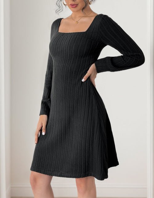 Load image into Gallery viewer, Perfee Butterfly Square Neck Long Sleeve Dress
