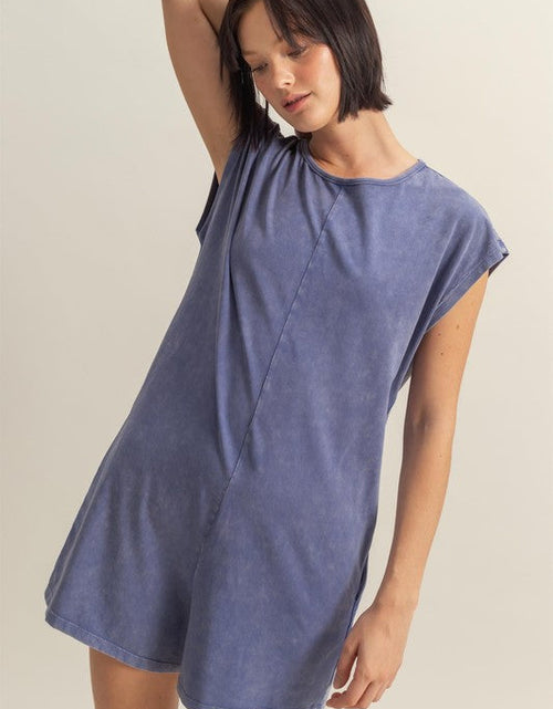 Load image into Gallery viewer, HYFVE Round Neck Cap Sleeve Relaxed Fit Breezy Romper
