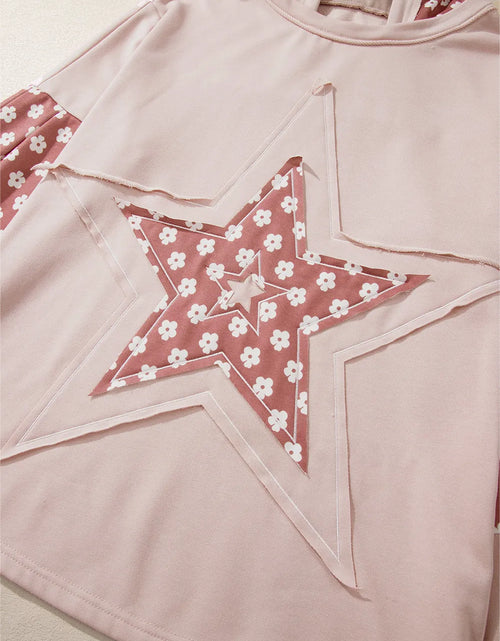 Load image into Gallery viewer, Drawstring Star Long Sleeve Hoodie
