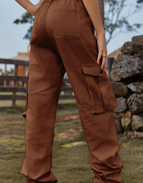 Load image into Gallery viewer, Loose Fit Long Jeans with Pockets
