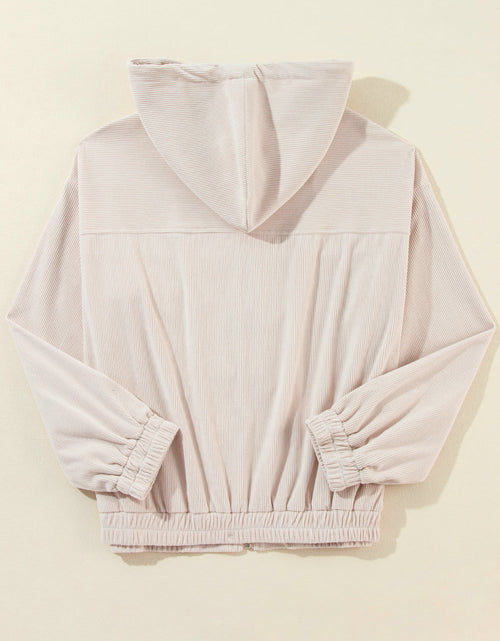 Load image into Gallery viewer, Pocketed Zip Up Long Sleeve Hooded Jacket
