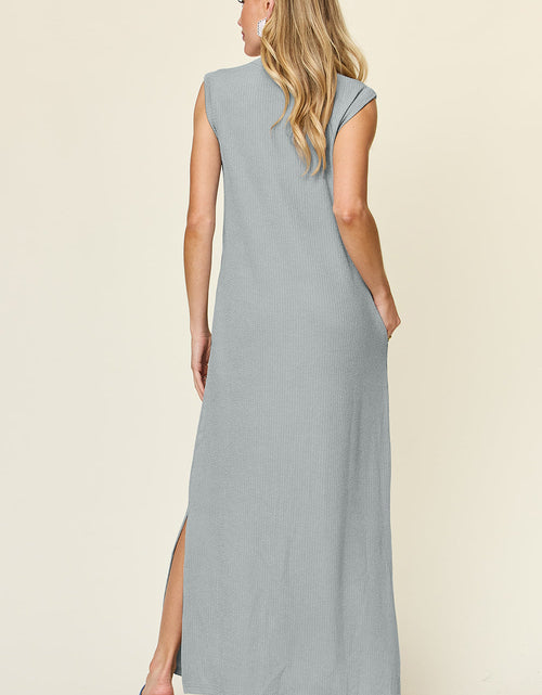 Load image into Gallery viewer, Double Take Full Size Texture Mock Neck Sleeveless Maxi Dress
