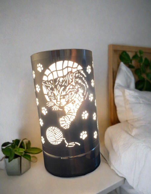 Load image into Gallery viewer, 7" touch lamp-Fragrance Wax Melts Warmer -Electric Candle Essential Oil Burner-Metal Forest Table Decor by Peterson Housewares &amp; Artwares
