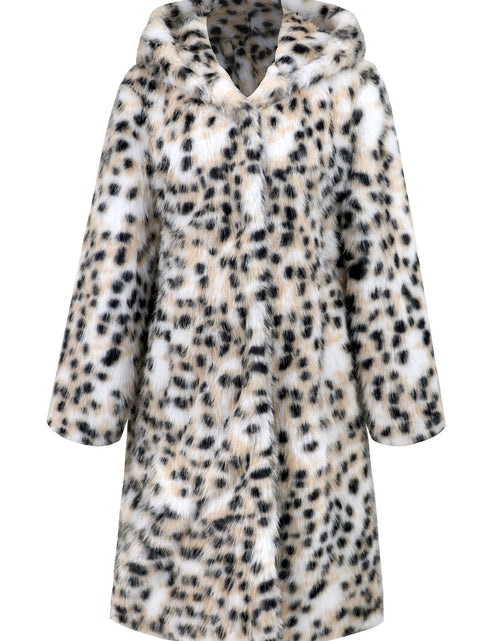 Load image into Gallery viewer, Thermal Leopard Faux Fur Hooded Outerwear
