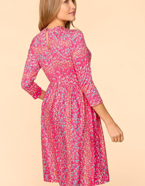 Load image into Gallery viewer, Haptics Round Neck Floral Dress with Pockets

