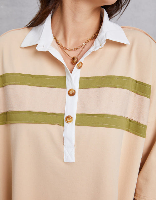 Load image into Gallery viewer, Half Button Handkerchief Hem Dress

