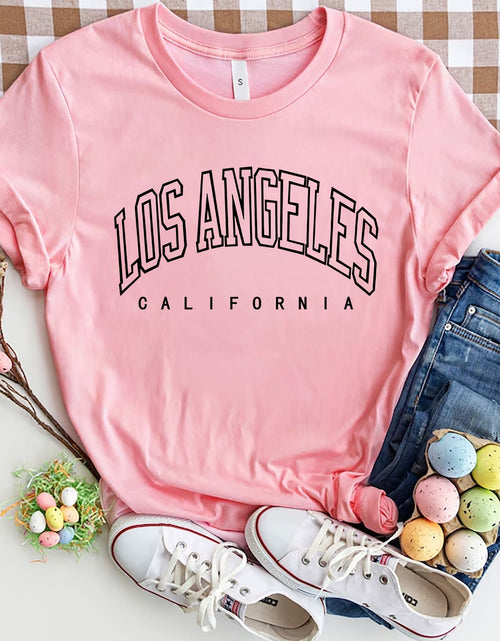 Load image into Gallery viewer, LOS ANGELES CALIFORNIA Round Neck T-Shirt
