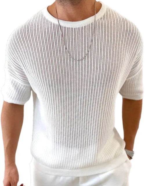 Load image into Gallery viewer, Men's Round Neck Drop Shouler Knit Top
