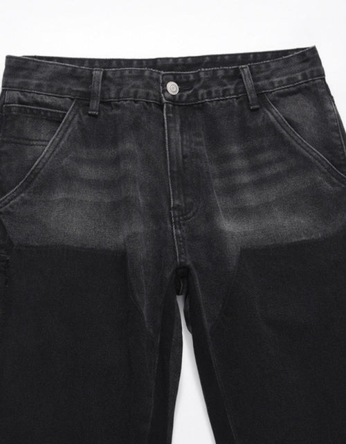 Load image into Gallery viewer, Men's Full Size Washed Straight Leg Jeans Plus Size
