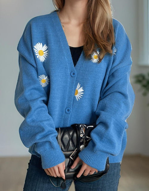 Load image into Gallery viewer, Daisy Button Up V-Neck Cardigan
