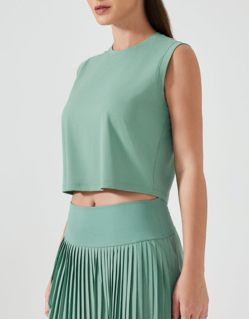 Load image into Gallery viewer, Millennia Round Neck Cropped Active Tank
