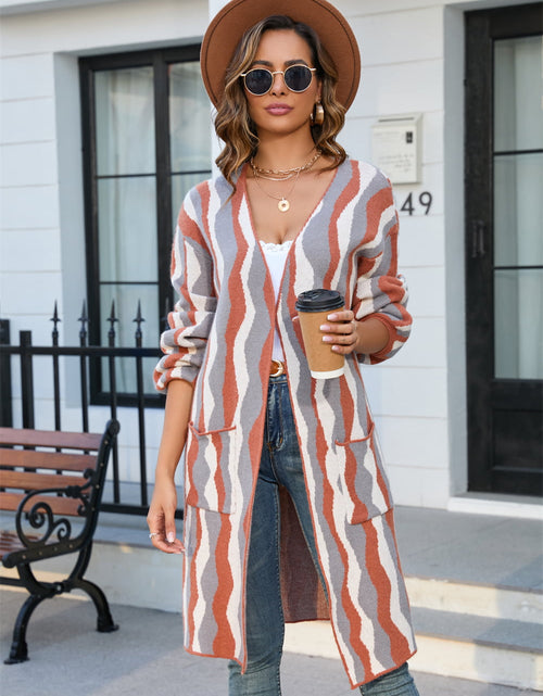 Load image into Gallery viewer, Angel Wings Printed Open Front Pocketed Cardigan
