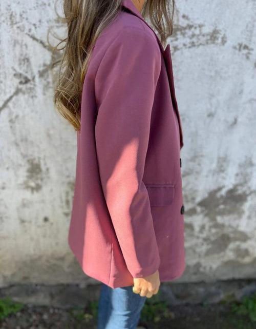 Load image into Gallery viewer, Full Size Collared Neck Long Sleeve Blazer
