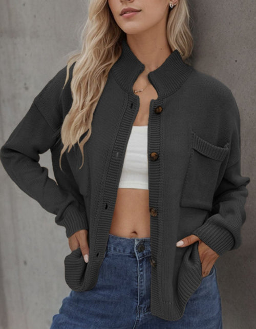 Load image into Gallery viewer, Button Up Long Sleeve Cardigan
