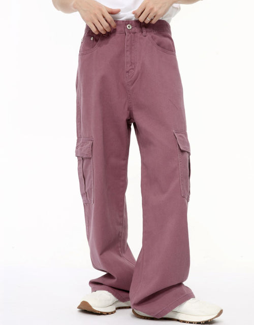 Load image into Gallery viewer, Wide Leg Cargo Jeans
