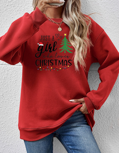 Load image into Gallery viewer, Letter Graphic Round Neck Sweatshirt
