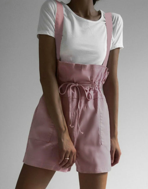Load image into Gallery viewer, Drawstring Wide Strap Overalls with Pockets
