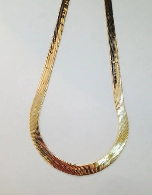 Load image into Gallery viewer, RMZ Gold NYC 14K Flat Snake Choker Necklace 16"
