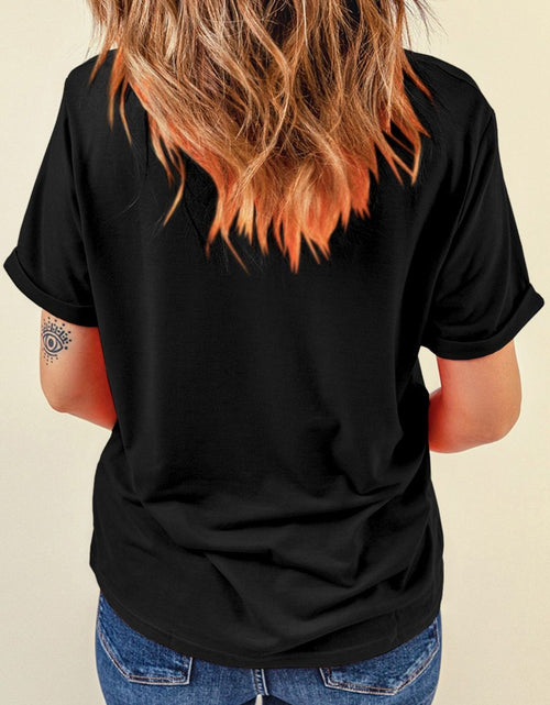 Load image into Gallery viewer, Graphic Round Neck Short Sleeve T-Shirt
