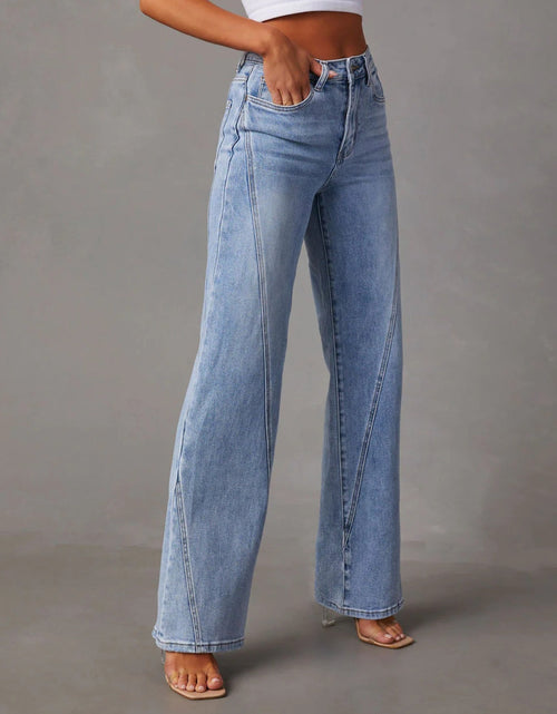 Load image into Gallery viewer, High Waist Straight Jeans with Pockets

