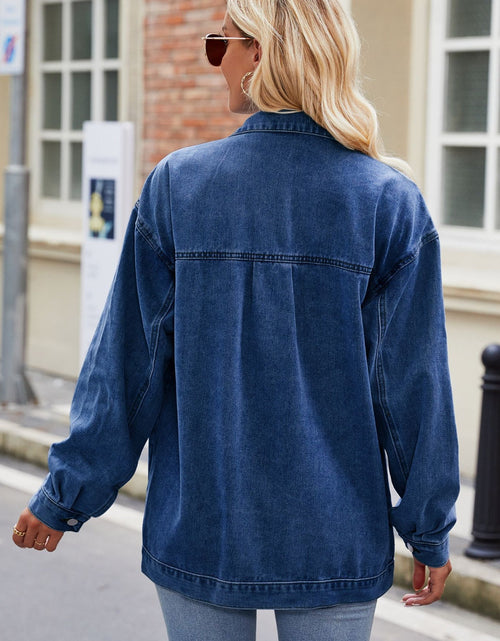 Load image into Gallery viewer, Button Up Denim Jacket with Pockets
