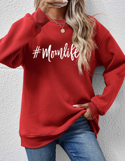 Load image into Gallery viewer, Letter Graphic Round Neck Sweatshirt
