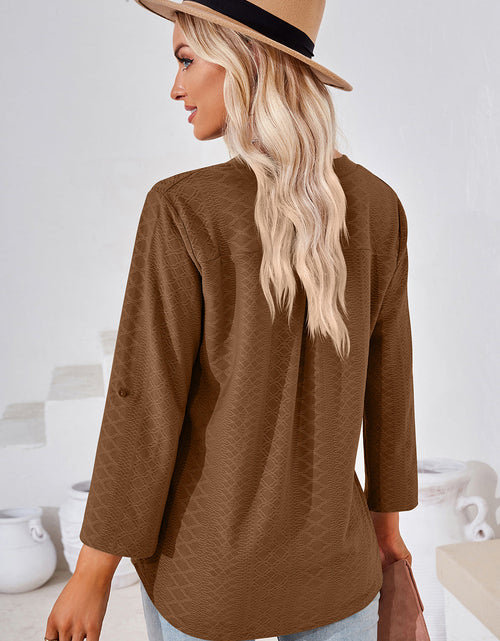 Load image into Gallery viewer, Notched Roll-Tab Sleeve T-Shirt
