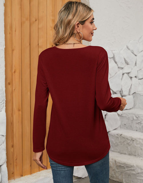 Load image into Gallery viewer, Square Neck Long Sleeve T-Shirt

