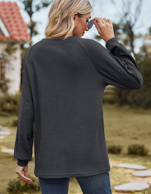 Load image into Gallery viewer, Round Neck Raglan Sleeve Sweatshirt
