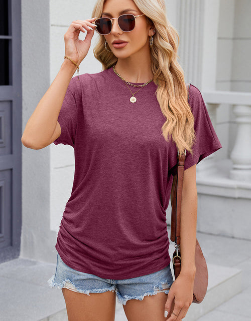 Load image into Gallery viewer, Round Neck Flutter Sleeve T-Shirt
