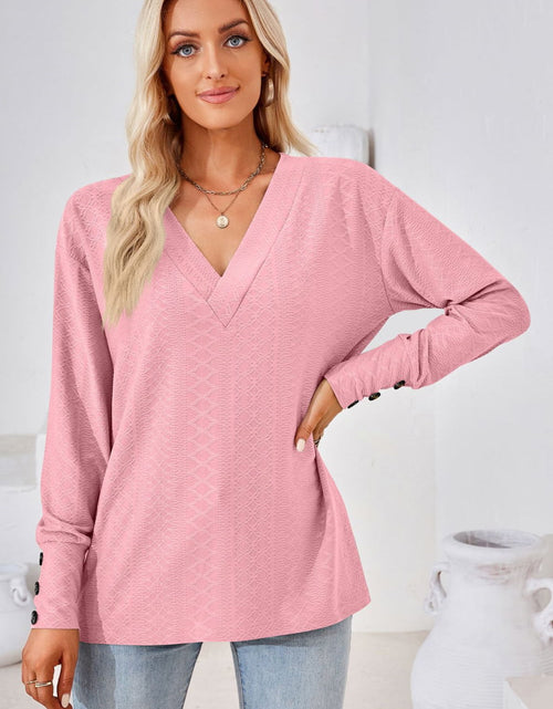 Load image into Gallery viewer, V-Neck Long Sleeve Blouse
