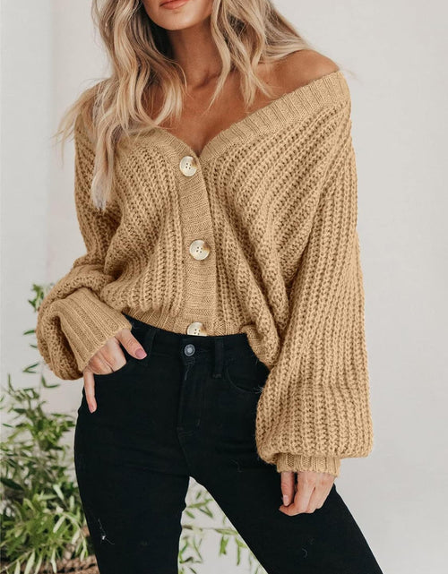 Load image into Gallery viewer, Button Up Long Sleeve Cardigan
