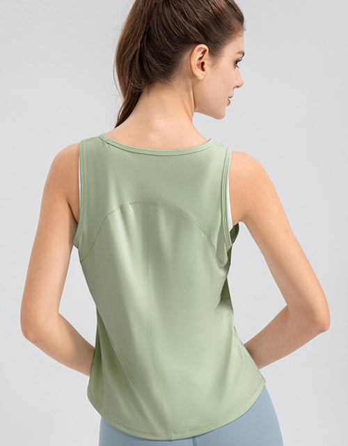 Load image into Gallery viewer, Wide Strap Round Neck Active Tank
