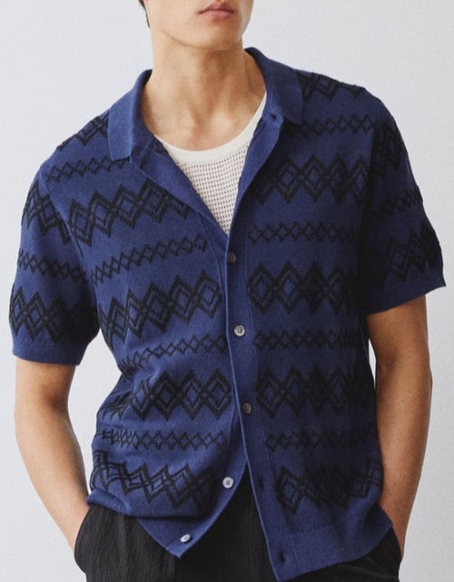 Load image into Gallery viewer, Men's Plus Size Button Down Short Sleeve Shirt
