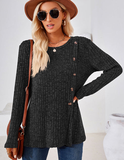 Load image into Gallery viewer, Round Neck Long Sleeve T-Shirt
