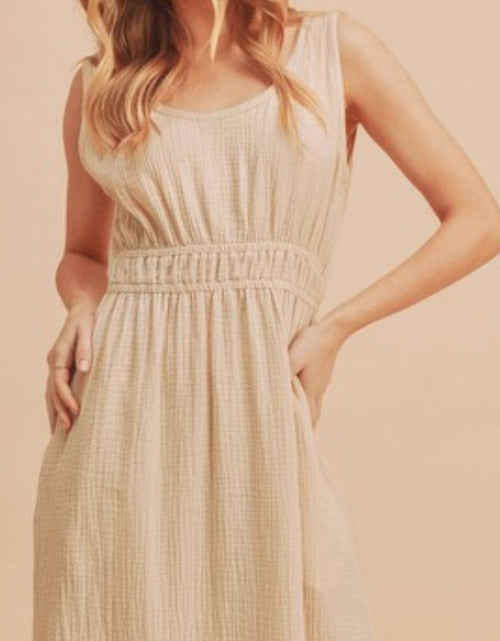 Load image into Gallery viewer, Aemi + Co Side Slit Round Neck Sleeveless Tank Dress

