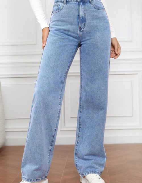 Load image into Gallery viewer, High Waist Straight Jeans
