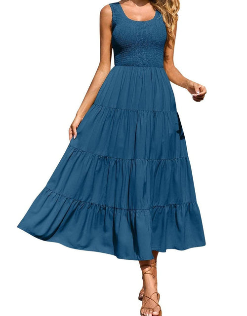 Load image into Gallery viewer, Tiered Smocked Wide Strap Dress
