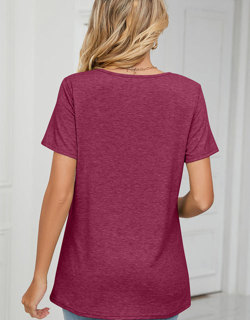 Load image into Gallery viewer, Ruched Heathered Short Sleeve T-Shirt
