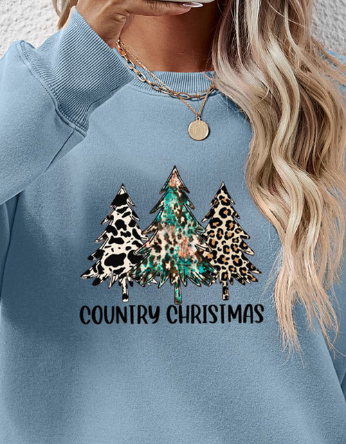 Load image into Gallery viewer, Graphic Round Neck Dropped Shoulder Sweatshirt
