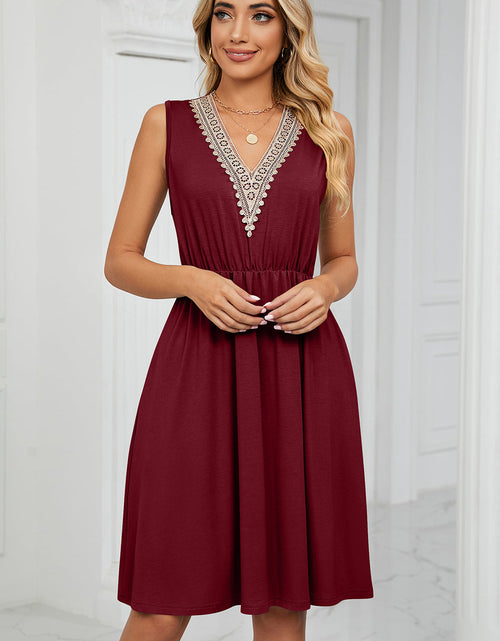 Load image into Gallery viewer, Pocketed V-Neck Wide Strap Dress
