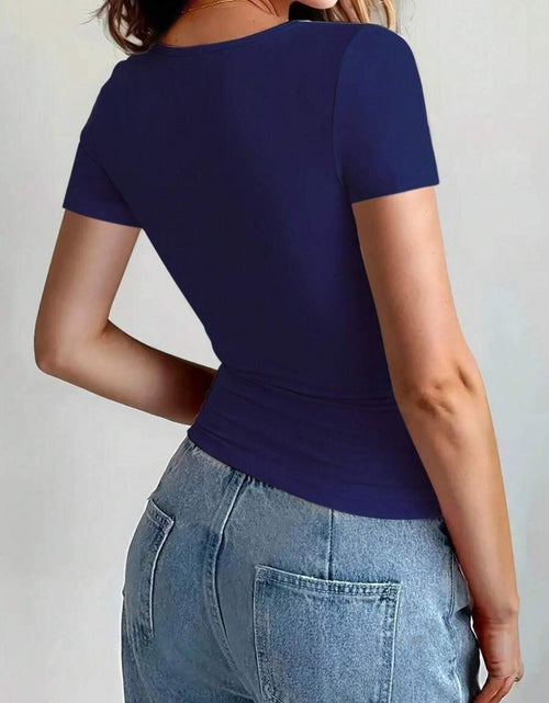 Load image into Gallery viewer, Round Neck Short Sleeve T-Shirt
