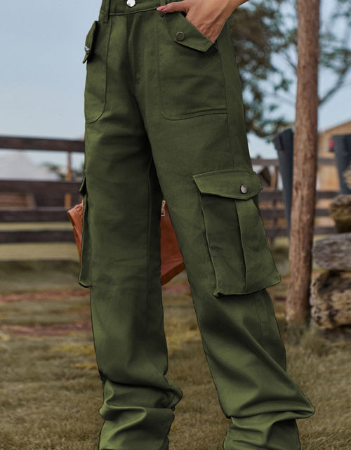 Load image into Gallery viewer, Loose Fit Long Jeans with Pockets
