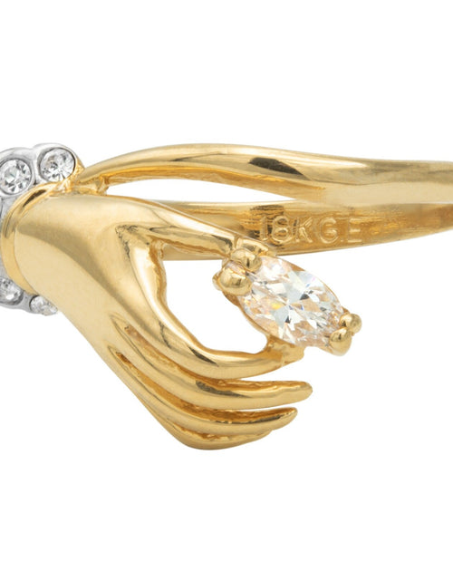 Load image into Gallery viewer, Vintage Austrian Crystals 18k Yellow Gold Matte or Polished Finish Made in USA by PVD Vintage Jewelry
