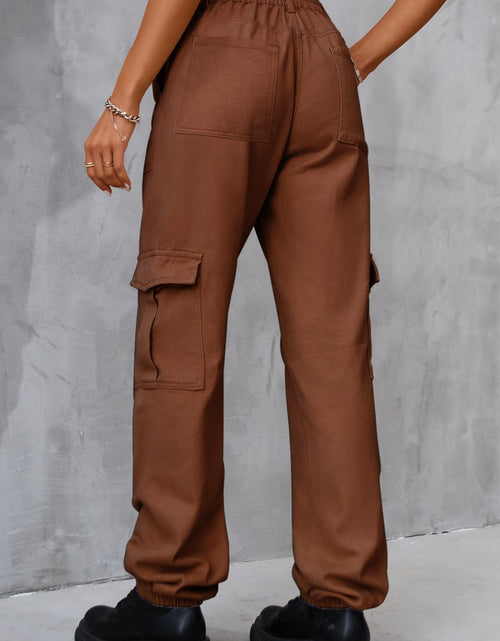 Load image into Gallery viewer, Buttoned High Waist Jeans with Pockets
