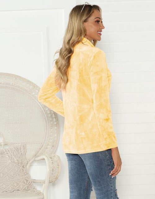 Load image into Gallery viewer, Tie-Dye Half Button Long Sleeve T-Shirt
