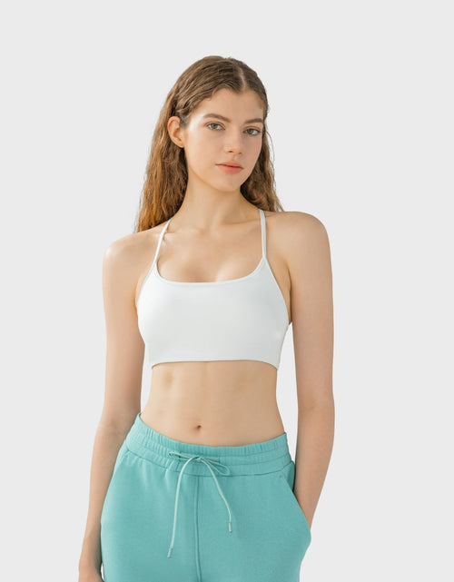 Load image into Gallery viewer, Millennia Crisscross Back Scoop Neck Active Cami with Detachable Chest Pads
