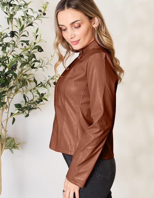 Load image into Gallery viewer, Mock Neck Zip Up Jacket
