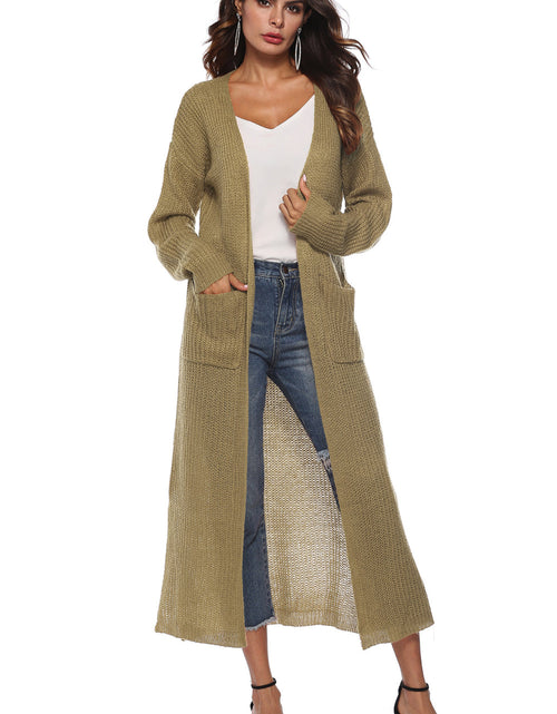 Load image into Gallery viewer, Long Sleeve Open Front Buttoned Cardigan
