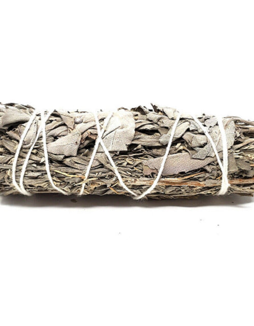 Load image into Gallery viewer, White Sage &amp; Blue Sage Smudge Stick 3-4" - 2 PACK Bundle by OMSutra
